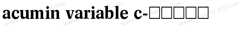 acumin variable c字体转换